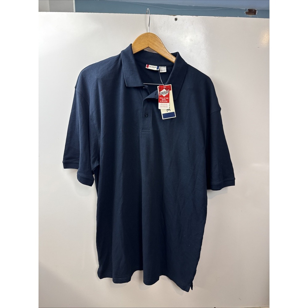 Clique Polo Top Blue Short Sleeve Knit Shirt Size XXXL Golf Preppy Bowling NWT